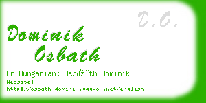 dominik osbath business card